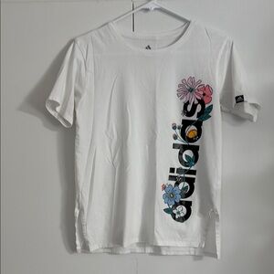 Girls floral adidas tee shirt